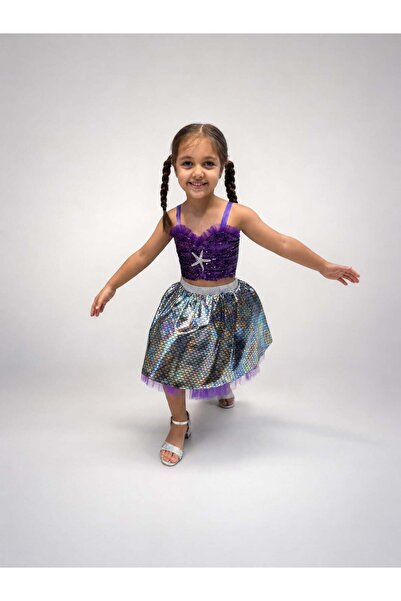 Okay Mermaid Dress 3-8 Years Purple