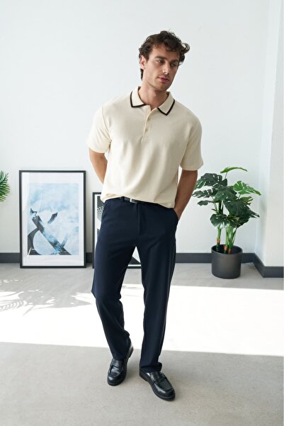 duo fideles تي شيرت رجالي ذو ياقة بولو بنمط ذاتي التصميم