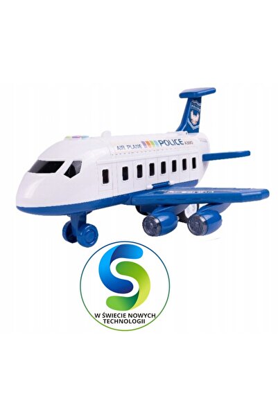 Stator Avion de poliție pentru copii, demontabil, parcare interactivă, poliți...