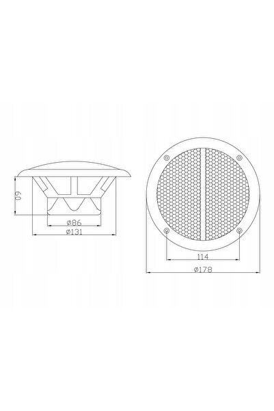 NO BRAND Difuzor de tavan Blow Ws-180 Alb