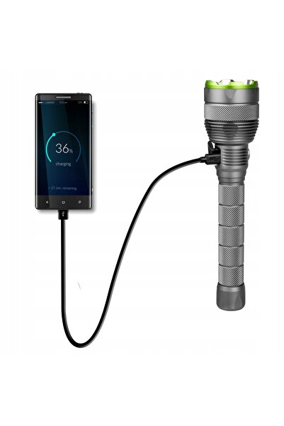 NO BRAND Lanternă LED TACTICĂ ZOOM REÎNCĂRCABILĂ USB-C IPX7 10000lm PRO VAYOX