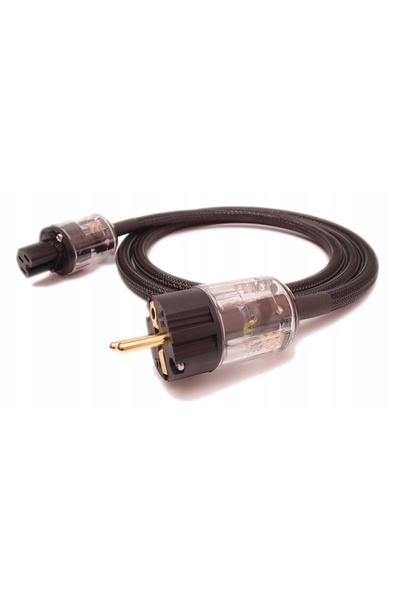 NO BRAND Cablu de alimentare Tomanek Tpc Auriu-Negru 230V Schuko IEC 2,5m