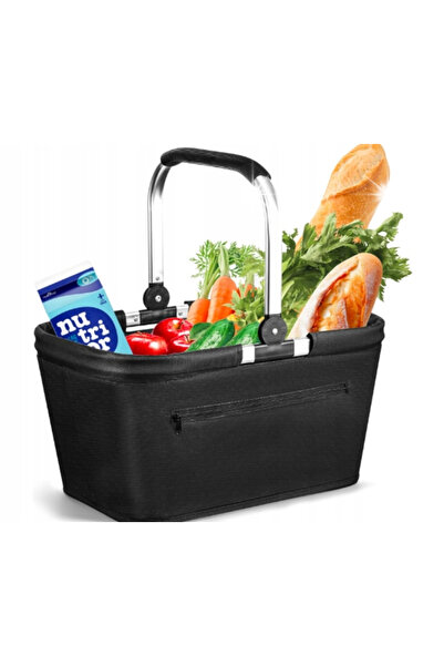 NO BRAND COȘ DE CUMPĂRĂTURI PLIABIL 25 L NEGRU COȘ DE PICNIC