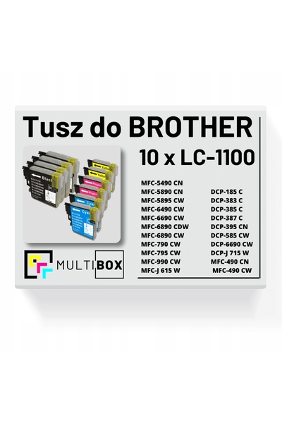 NO BRAND 10X Cerneală nouă LC-1100 LC1100 pentru BROTHER DCP-J715W MFC-490CW ...