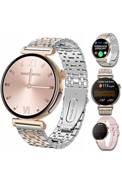 JG Smart SMARTWATCH CEAS DE DAMĂ ECG Tensiune arterială Ritm cardiac Apeluri ...