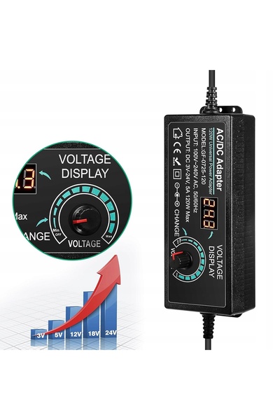 NO BRAND Adaptor universal puternic 3-24V 5A, reglabil, 120W, 5.5mm X 2.5mm