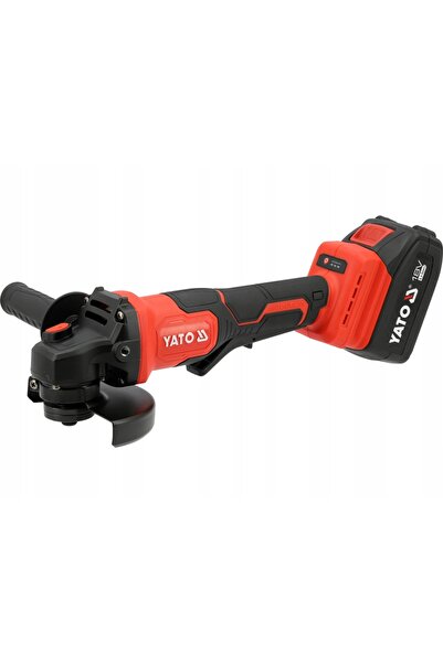 yato Polizor unghiular de 125mm, 2 baterii, 18V 4Ah, pornire lină, fără perii