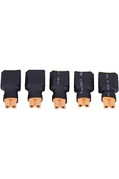 NO BRAND 5 Bucăți Adaptor Convertor Baterie Dronă RC (Xt30 Mamă la Xt60), Galben