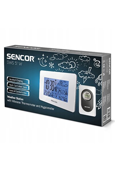 NO BRAND Stația meteo cu ceas deșteptător Sencor SWS 51W, ceas radio + senzor...