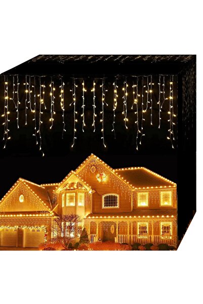 NO BRAND Lumini de exterior Ghirlandă LED tip perdea 500 LED-uri Alb cald + F...