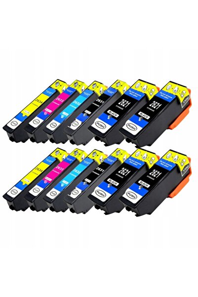NO BRAND 12x Cerneală nouă 26XL T263 pentru EPSON Expression Premium XP-610 X...