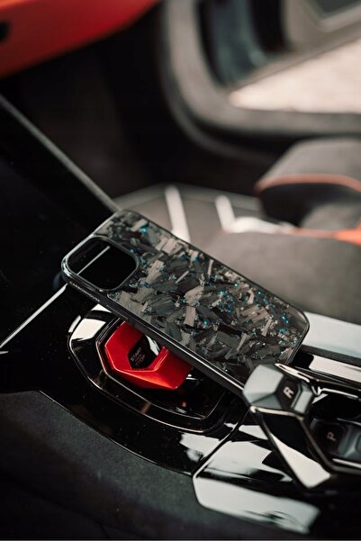 NO BRAND iPhone 16 Pro Max Husă Carcasă Forjată din Fibră de Carbon Albastră