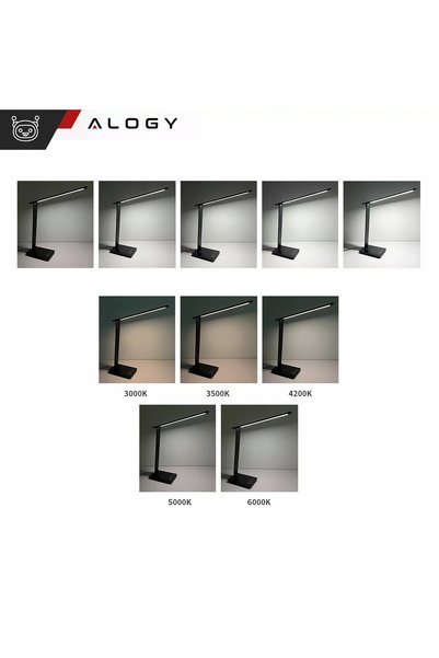 NO BRAND Lampă de birou Alogy LED, neagră, putere de până la 9.2W