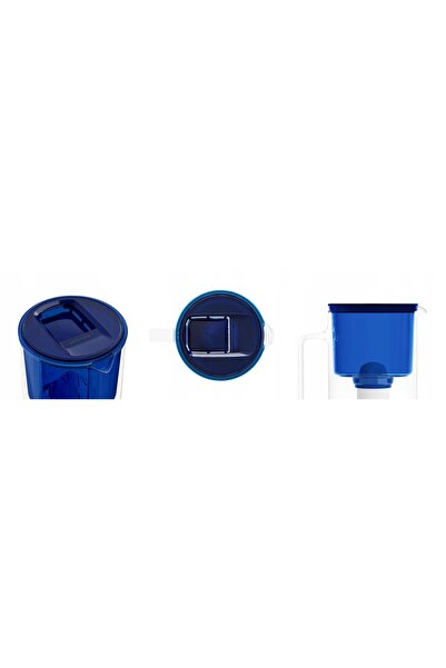 NO BRAND Wessper D2 Carafă cu filtru din sticlă borosilicată albastră de 3L +...