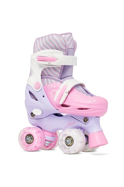 NO BRAND Patine de patinaj artistic 2 în 1 reglabile Raven Loret Lila/Roz 30-...