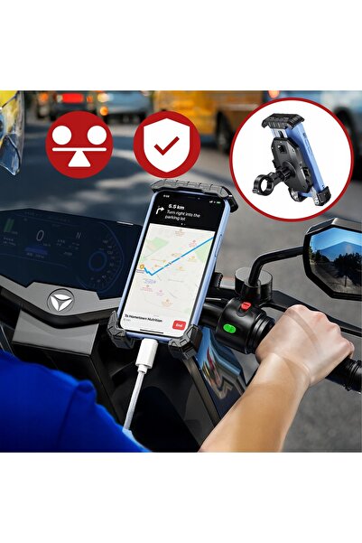 NO BRAND Suport de telefon anti-vibrații pentru motocicletă, scuter, ATV