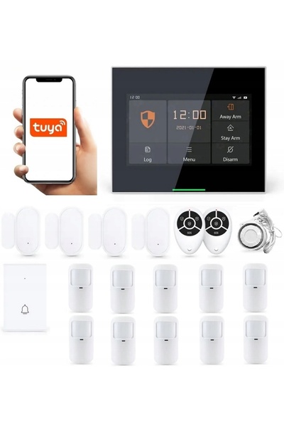 OnShoping Alarmă Wireless cu Ecran LCD de 4.3 inch, GSM, WiFi, Sonerie Inteli...