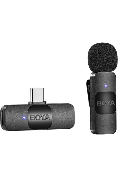 NO BRAND Microfon wireless mini Boya By-V2 pentru iPhone iOS cu clemă, rază d...