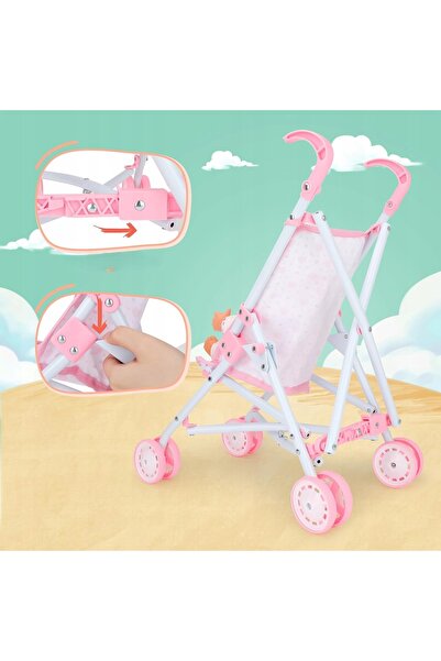 NO BRAND Set cărucior păpuși, accesorii cadou, haine bebeluși, cadou, Baby Bo...
