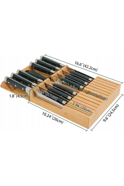 NO BRAND Organizator de cuțite 12X, Suport pentru cuțite pentru sertar/dulap,...