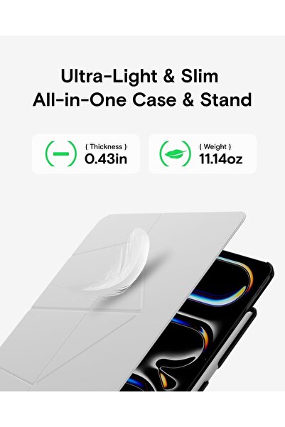 NO BRAND Husă Folio Moft Float pentru iPad Air 11 / 7 / 6 / 5 / 4 cu Suport, Gri