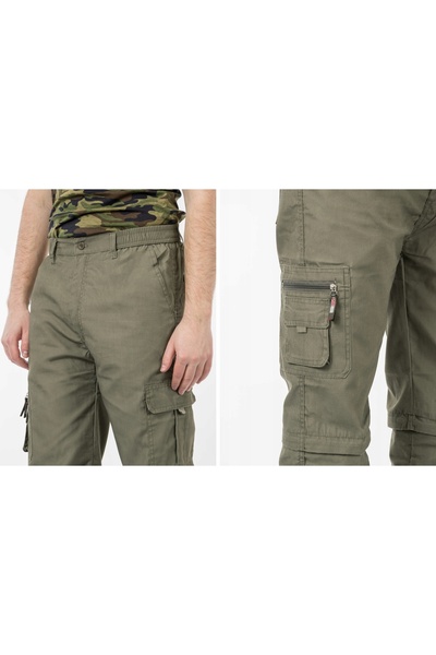 NO BRAND Pantaloni bărbați convertibili cargo de trekking 72t-01 XXL