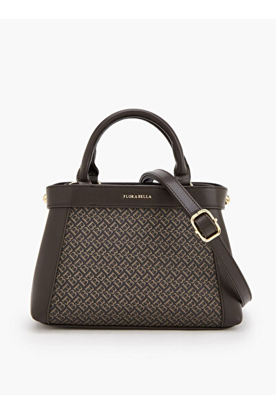 Flora Bella by Shoexpress Monogram Print Tote Bag with Detachable Strap