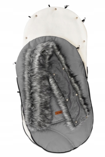 NO BRAND Sac de dormit Sensillo pentru cărucior, mare, universal, gri Eskimo,...