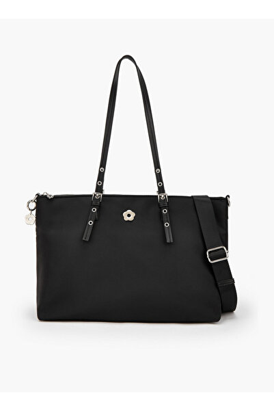 Missy Solid Tote Bag with Zip Closure
