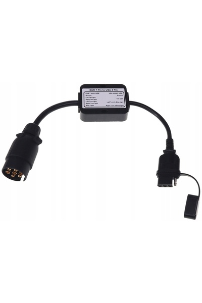 NO BRAND Adaptor cârlig de remorcare Euro de la 4 pini SUA la 7 pini UE