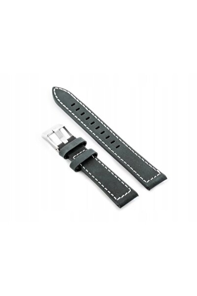 NO BRAND Curea de ceas din piele W25 - Gri - 20mm