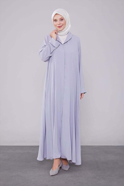 Levidor Light Gray Collar Detailed Robe