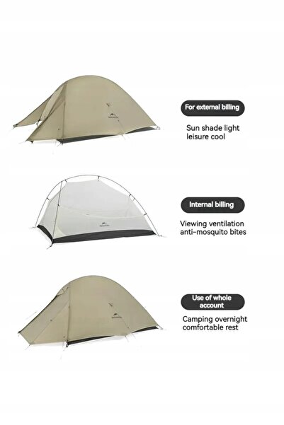 NO BRAND Cort turistic Naturehike cloud up 2 pro 20D 2os verde