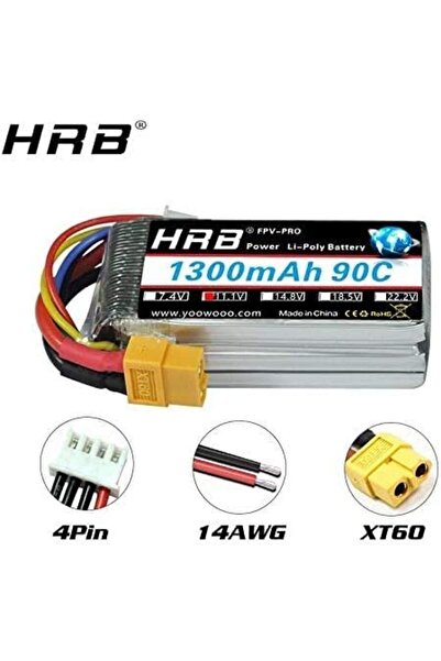NO BRAND 1 Bucată Baterie Lipo Hrb 11.1 V 1300 mAh 90C 3S cu mufă XT60 pentru...