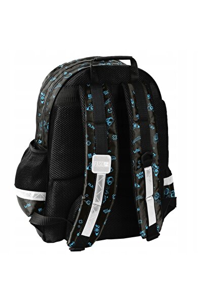 NO BRAND Rucsac școlar cu multiple compartimente Paso Negru, Albastru, Multic...