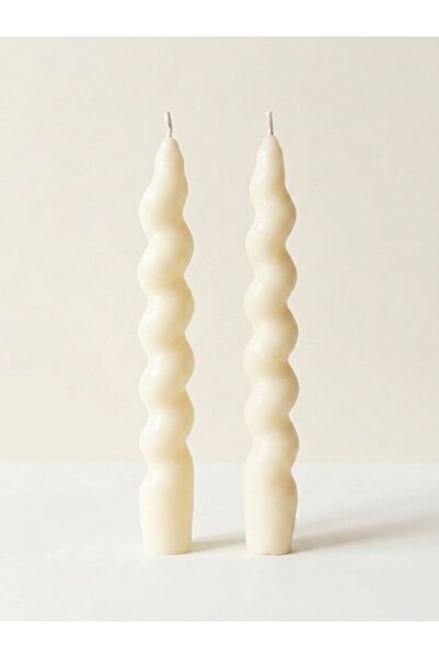 Florence Fragrances Taper Candles Set of 2, Unscented White Candles for Dinin...