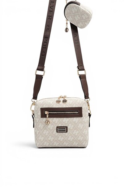 Silver Polo حقيبة كروس نسائية من Stone - Brown Monogram SP1038
