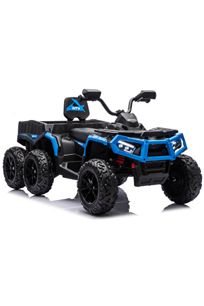 Bebelul Quad ATV Electric 24V 4x4 cu Remorca, 6 Roti EVA, 4 Motoare 200W, Tel...
