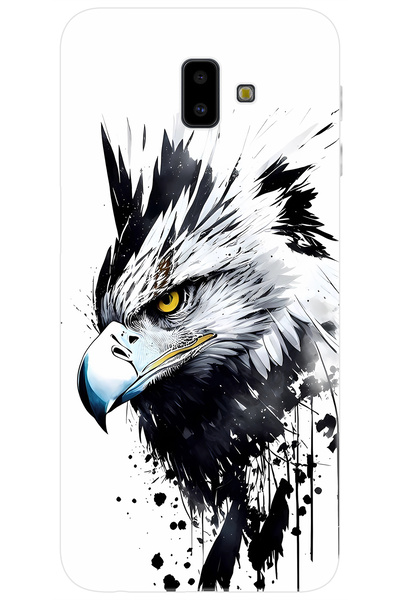 Ceppare Samsung Galaxy J6 PLUS (SM-J610F) Uyumlu Kılıf Desenli Silikon Kartal...