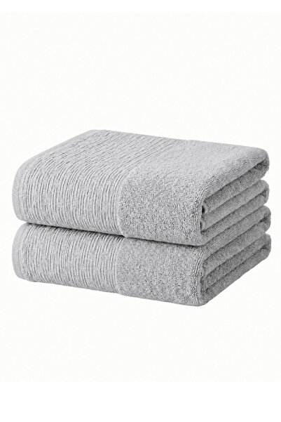 Elif Mira 2-Piece Large Size Bath Towel 90X150 cm 100% Cotton Siena Collectio...