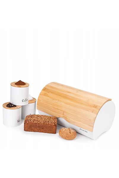Kamille Set de cutii pentru pâine cu 3 recipiente de bucătărie pentru pâine ș...