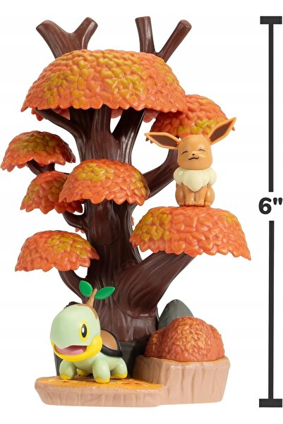 NO BRAND Set decorativ cu figurine de toamnă în pădure, 5 cm, peisaj pe mai m...