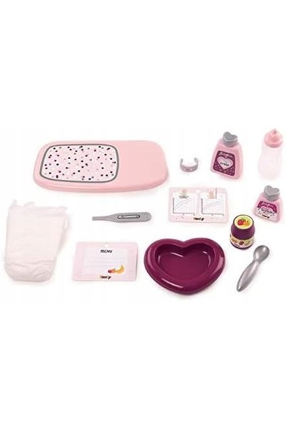 NO BRAND Set de îngrijire păpuși, valiză cu accesorii pentru îngrijire, 12 piese
