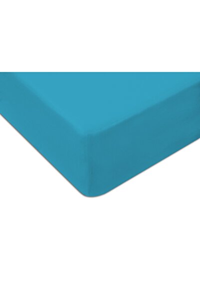 NO BRAND Cearșaf cu elastic din jersey 200x220 turcoaz 010