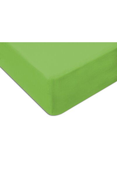 NO BRAND Cearșaf de pat din jerseu cu elastic 200x220 verde