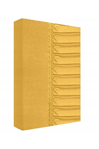 NO BRAND Cearșaf de pat din jerseu cu elastic 220x200 miere 160g/m2 Zaratex