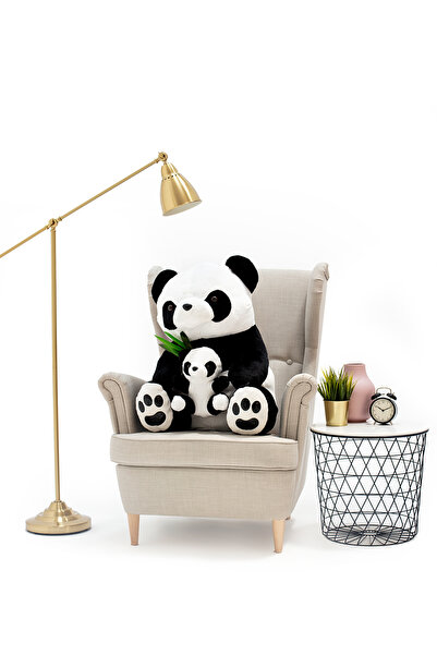 NO BRAND Ursuleț de pluș mare, Panda, cu păpușă de pluș bebeluș, 70cm