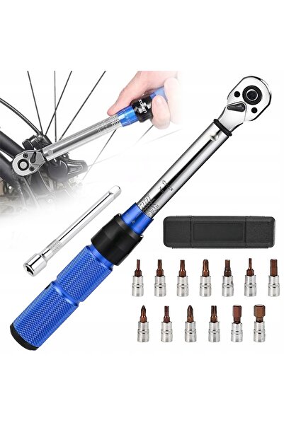 NO BRAND Cheie dinamometrică 2-24 Nm 1/4 inch, set de chei tubulare pentru bi...
