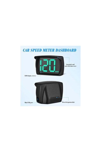 OEM Vitezometru universal GPS auto head-up display, Negru