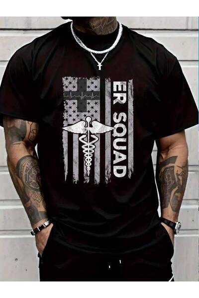 799 100% Cotton ER Nurse Doctor Emergency Room Hospital Squad T-Shirt Men's W...